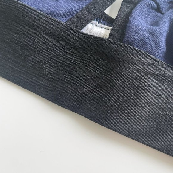 TomboyX Lounge Bralette - Racerback Navy / Black with Keyhole - size small - Picture 3 of 5